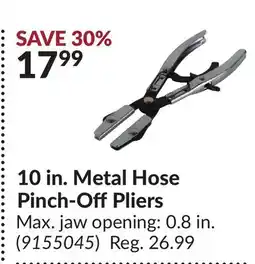 Princess Auto 10 in. Metal Hose Pinch-OffPliers offer