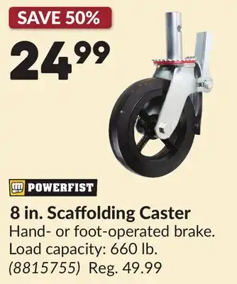 Princess Auto 8 in. Scaffolding Caster offer