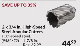 Princess Auto 2 x 3/4 in. High-Speed Steel Annular Cutters offer