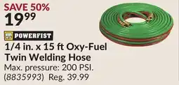 Princess Auto 1/4 in. x 15 ftOxy-Fuel Twin Welding Hose offer