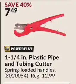 Princess Auto 1-1/4 in. Plastic Pipe and Tubing Cutter offer