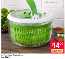 Kitchen Stuff Plus Go Fresh Lever Salad Spinner offer