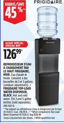 Canadian Tire FRIGIDAIRE TOP-LOAD WATER DISPENSER, BLACK offer