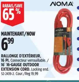 Canadian Tire NOMA 16´ 16-GAUGE OUTDOOR EXTENSION CORD offer