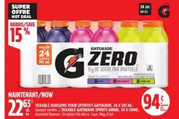 Canadian Tire TAXABLE GATORADE SPORTS DRINK, 24 X 591ML offer