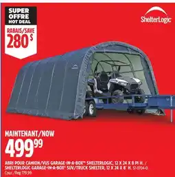 Canadian Tire SHELTERLOGIC GARAGE-IN-A-BOX SUV/TRUCK SHELTER, 12 X 24 X 8´ H offer