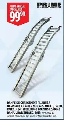 Canadian Tire Prime 1 84 STEEL RUNG FOLDING LOADING RAMP, UNASSEMBLED, PAIR offer
