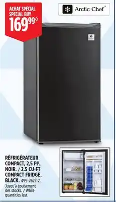 Canadian Tire Arctic Chef 2.5 CU-FT COMPACT FRIDGE offer