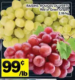 Supermarché PA RAISINS ROUGES OU VERTS | Red or Green Grapes offer