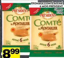 Supermarché PA FROMAGE COMTÉ AFFINÉ 6 MOIS PRÉSIDENT | Cheese offer