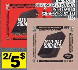 Supermarché PA CARRÉS DE SUPERALIMENTS CRUS VÉGÉTALIEN MID-DAY SQUARES offer