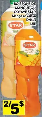 Supermarché PA BOISSONS DE MANGUE OU GOYAVE STAR Mango or Guava Drinks offer