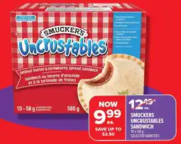 Metro Smuckers uncrustables sandwich offer