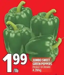 Metro Jumbo sweet green peppers offer