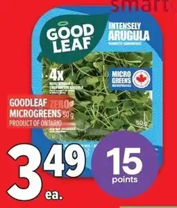 Metro Goodleaf zero microgreens offer