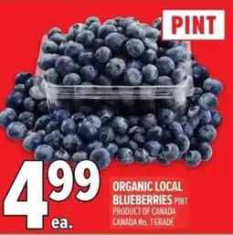 Metro Organic local blueberries offer