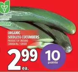 Metro Organic seedless cucumbers offer