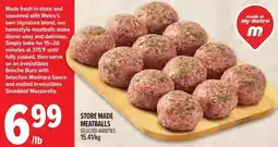 Metro Store made meatballs offer