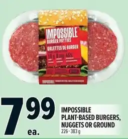 Metro Impossible plant-based burgers, nuggets or ground offer