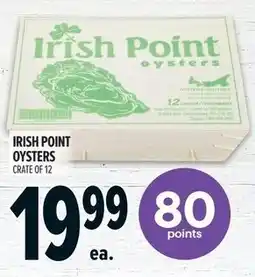 Metro Irish point oysters offer