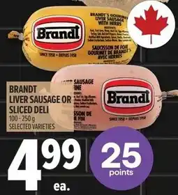 Metro Brandt liver sausage or sliced deli offer