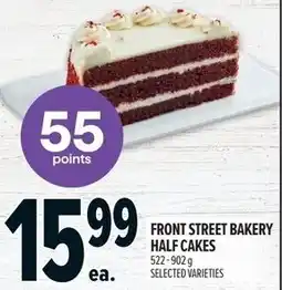 Metro Front street bakery half cakes offer