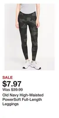 Old Navy Old Navy High-Waisted PowerSoft Full-Length Leggings offer