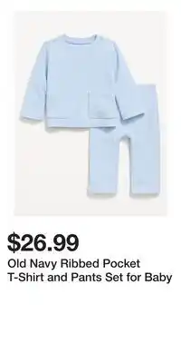 Old Navy Old Navy Ribbed Pocket T-Shirt and Pants Set for Baby offer