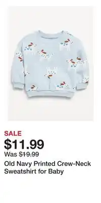 Old Navy Old Navy Printed Crew-Neck Sweatshirt for Baby offer