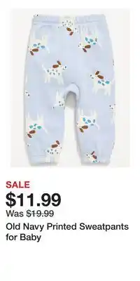 Old Navy Old Navy Printed Sweatpants for Baby offer