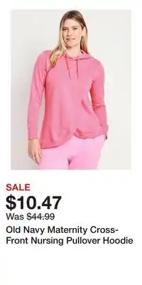 Old Navy Old Navy Maternity Cross-Front Nursing Pullover Hoodie offer