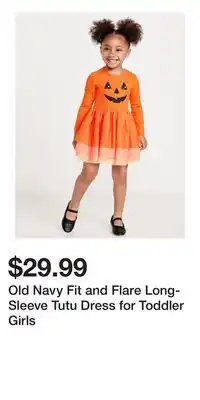 Old Navy Old Navy Fit and Flare Long-Sleeve Tutu Dress for Toddler Girls offer