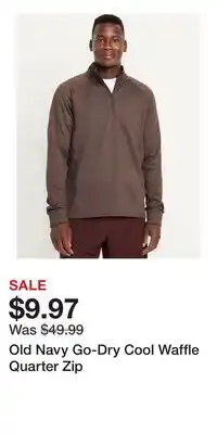 Old Navy Old Navy Go-Dry Cool Waffle Quarter Zip offer