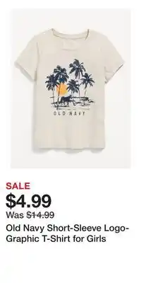 Old Navy Old Navy Short-Sleeve Logo-Graphic T-Shirt for Girls offer