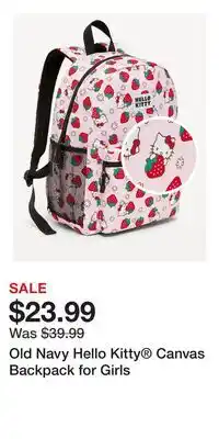 Old Navy Old Navy Hello Kitty Canvas Backpack for Girls offer