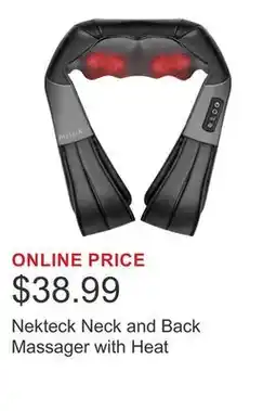 Costco Nekteck Neck and Back Massager with Heat offer