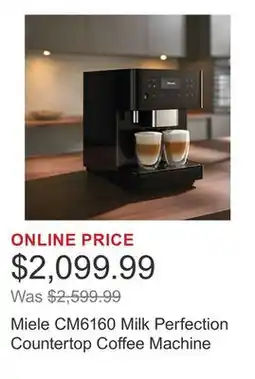 Costco Miele CM6160 Milk Perfection Countertop Coffee Machine offer