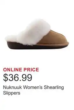 Costco Nuknuuk Women's Shearling Slippers offer