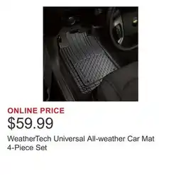Costco WeatherTech Universal All-weather Car Mat 4-Piece Set offer