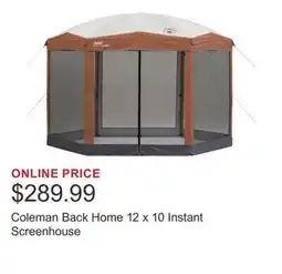 Costco Coleman Back Home 12 x 10 Instant Screenhouse offer