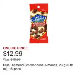 Costco Blue Diamond Smokehouse Almonds, 23 g (0.81 oz), 18-pack offer