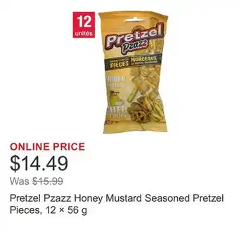 Costco Pretzel Pzazz Honey Mustard Seasoned Pretzel Pieces, 12 × 56 g offer