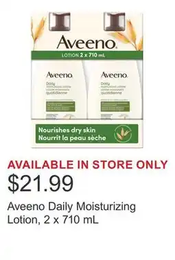 Costco Aveeno Daily Moisturizing Lotion, 2 x 710 mL offer