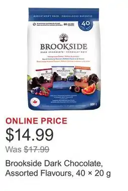Costco Brookside Dark Chocolate, Assorted Flavours, 40 × 20 g offer