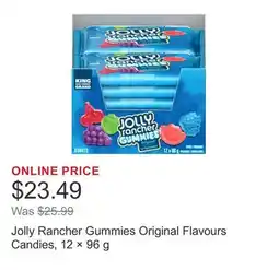 Costco Jolly Rancher Gummies Original Flavours Candies, 12 × 96 g offer