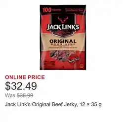Costco Jack Link's Original Beef Jerky, 12 × 35 g offer
