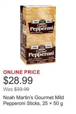Costco Noah Martin's Gourmet Mild Pepperoni Sticks, 25 × 50 g offer