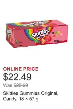 Costco Skittles Gummies Original, Candy, 18 × 57 g offer