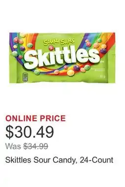Costco Skittles Sour Candy, 24-Count offer