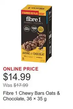 Costco Fibre 1 Chewy Bars Oats & Chocolate, 36 × 35 g offer
